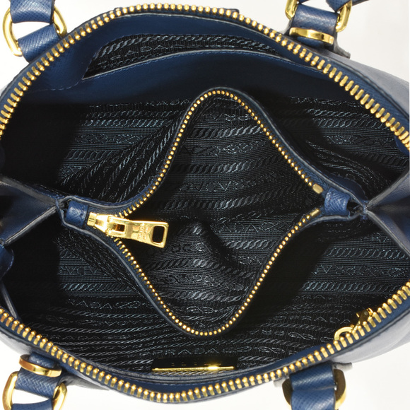 Prada Promenade Handbag 2way Saffiano Blue - Picture 5 of 7